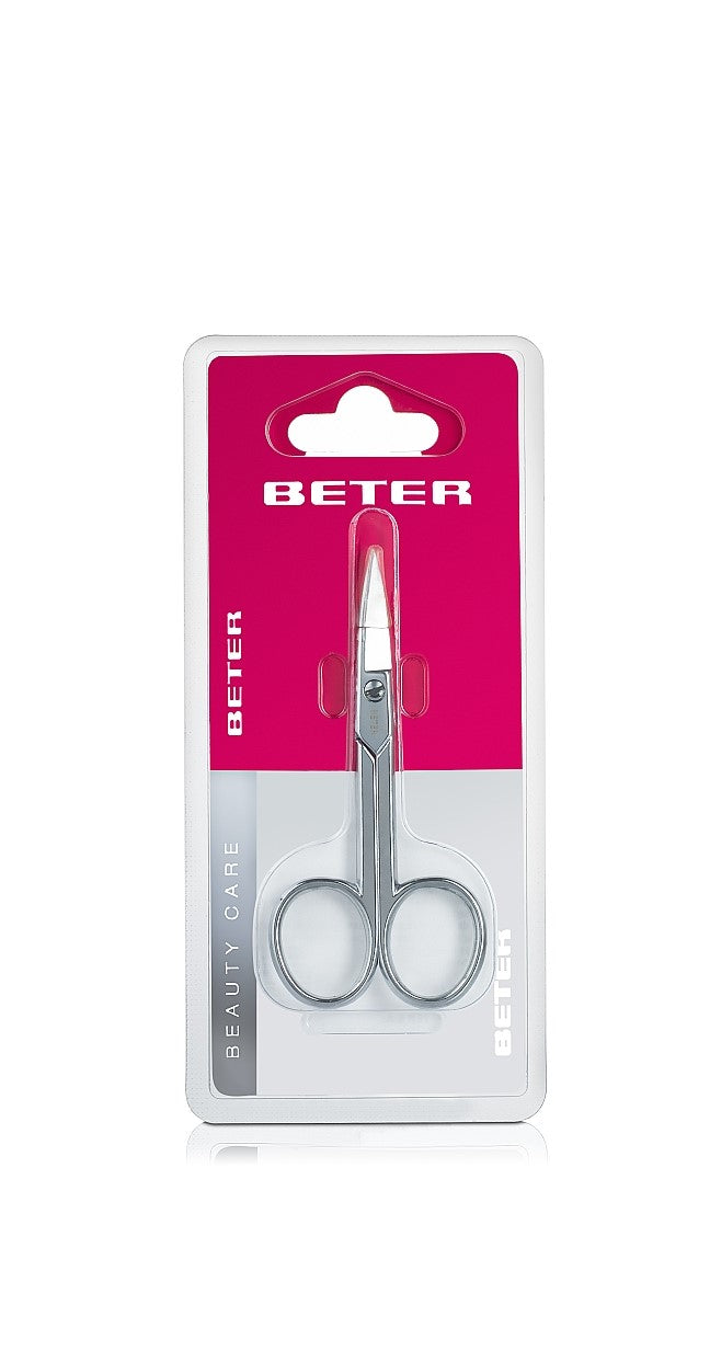 Beter Nail scissors, curved & chrome - بيتر مقص أظافر من الكروم ذات طرف منحنى كبير