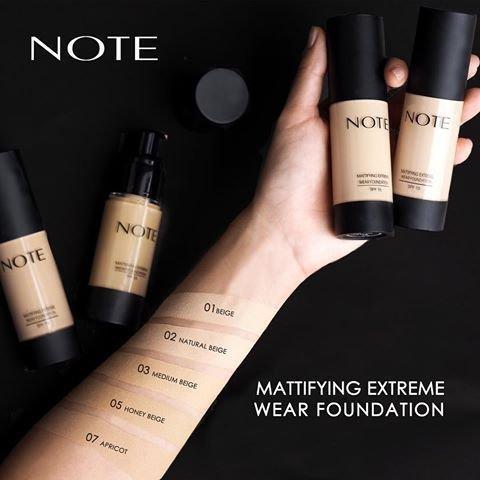 Note Foundation Mattifying Extreme Wear - 05 Honey Beige