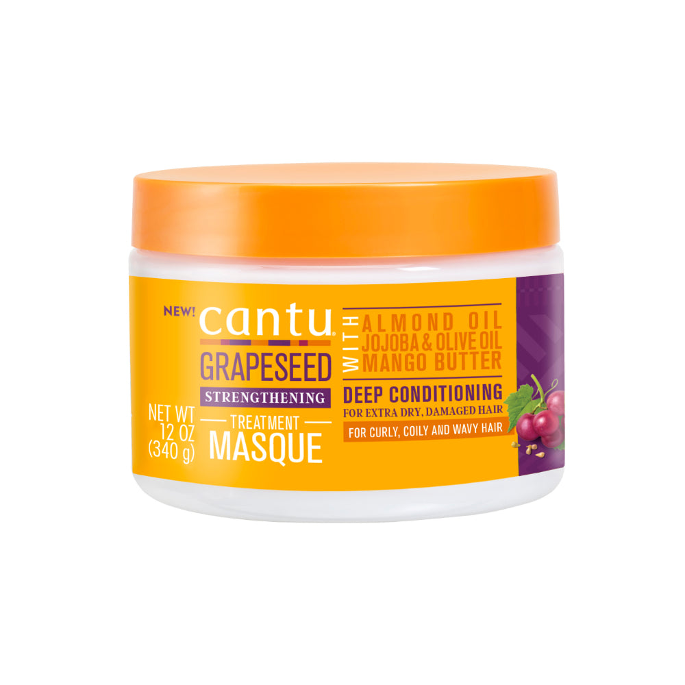 Cantu Grapeseed Strengthening - Treatment Masque -340gm - قناع علاجي مقوي ببذور العنب