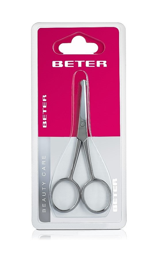 Beter Curved Manicure Nail Scissors, Stain Steel - بيتر مقص من الاستانلس لتزيين الأطفال والرجال والعناية بالأنف والأذنيين