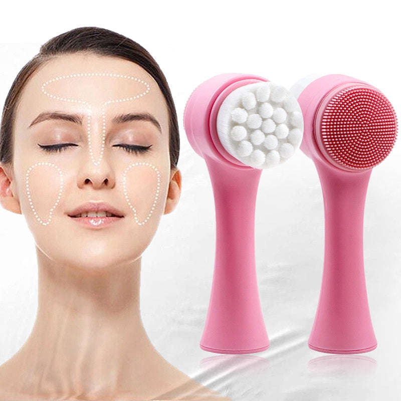 Face Care Silicon Brush For Cleaning & Face Massage (Color may vary)