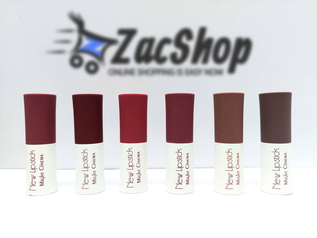 Matte Lipstick Long Lasting Waterproof Lipstick by Might Cinema - 6 Pcs - A