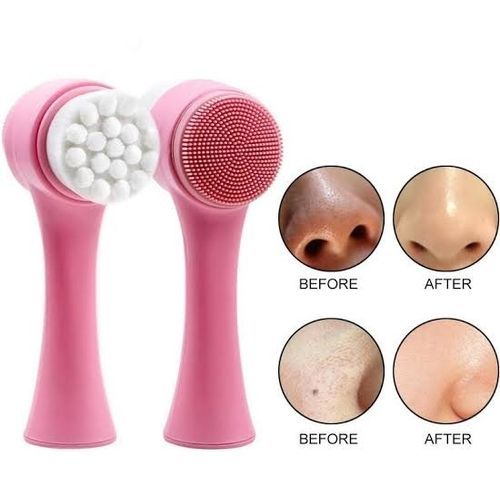 Face Care Silicon Brush For Cleaning & Face Massage (Color may vary)