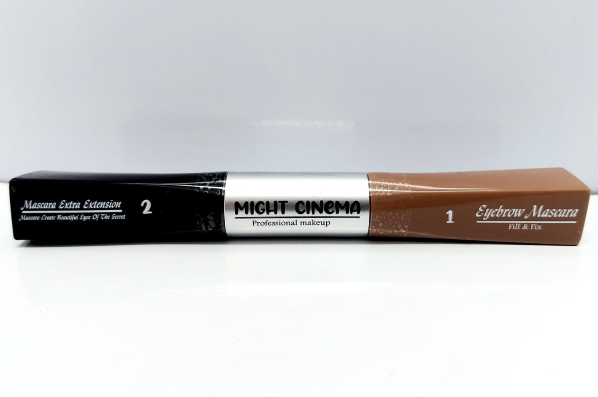 Might Cinema Mascara Black Extra Extension & Eyebrow Mascara Light Brown 2X1