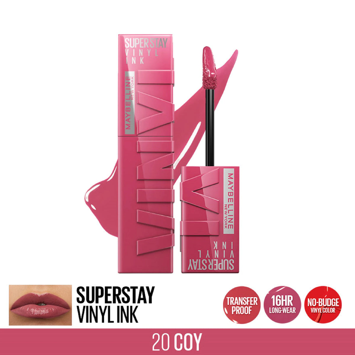 Maybelline Super Stay Vinyl Ink Longwear Liquid - Lipcolor Coy 20