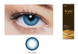 Aryan 1-Day Color Contact Lenses Disposable Contact Lens Azure Blue (10pcs in a Box)