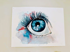 Under her eye watercolour