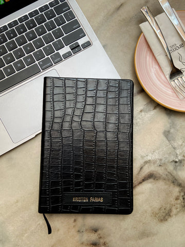 TPC gifts Black Croco Customized Diary