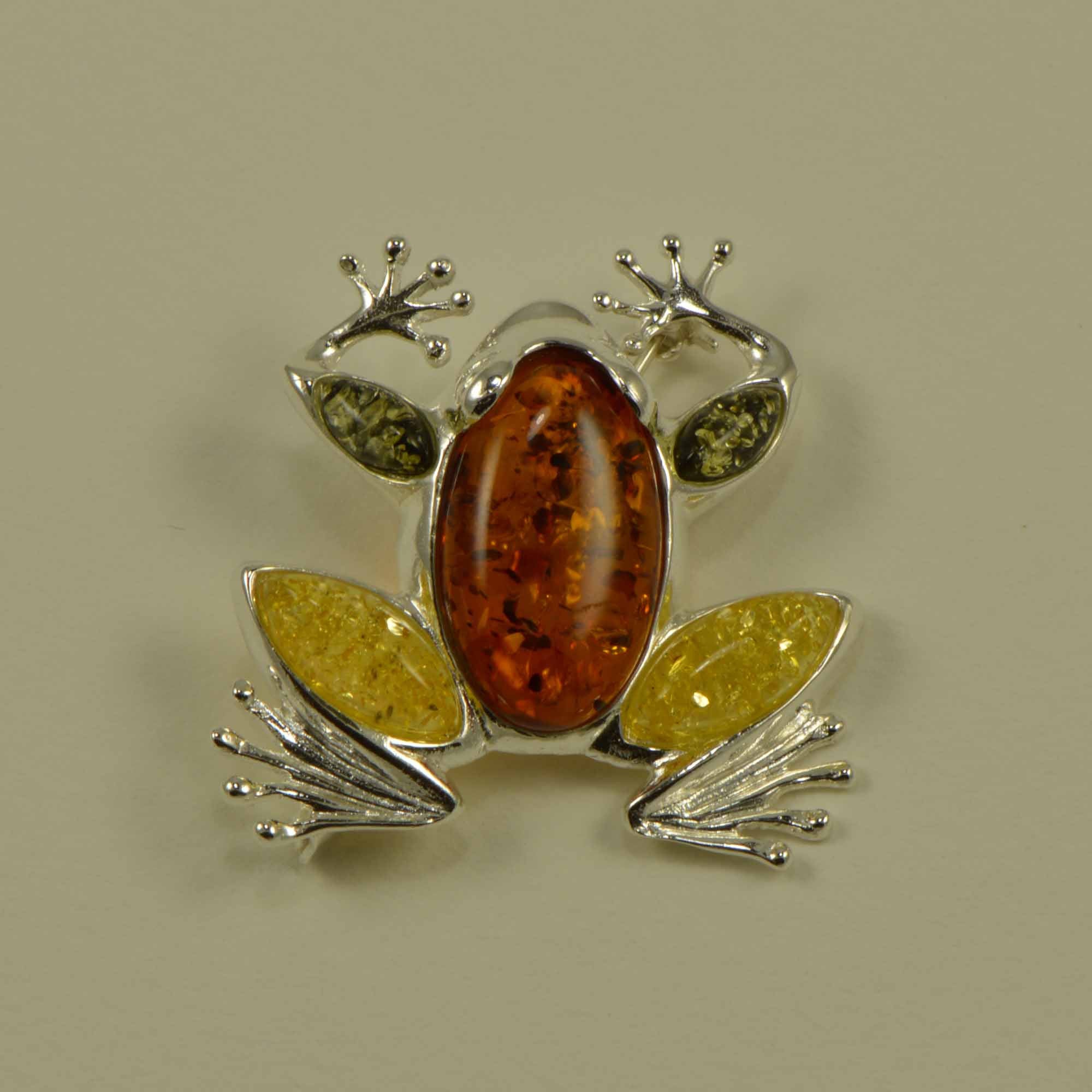frog brooch - Mar Silver Jewelry
