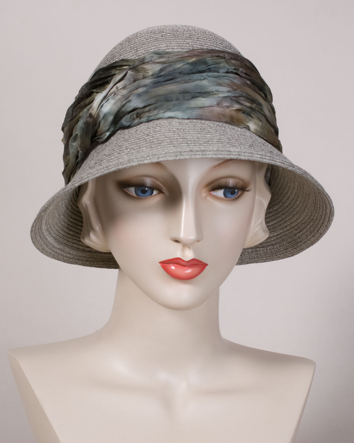 Louise Green hat, Hand dyed silk satin crinkled band – Louise Green ...