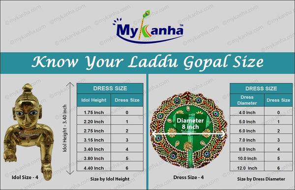 Laddu Gopal Ji Size Chart