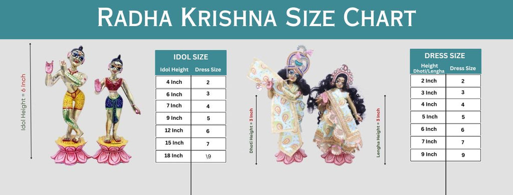 Radha Krishna SIze Chart