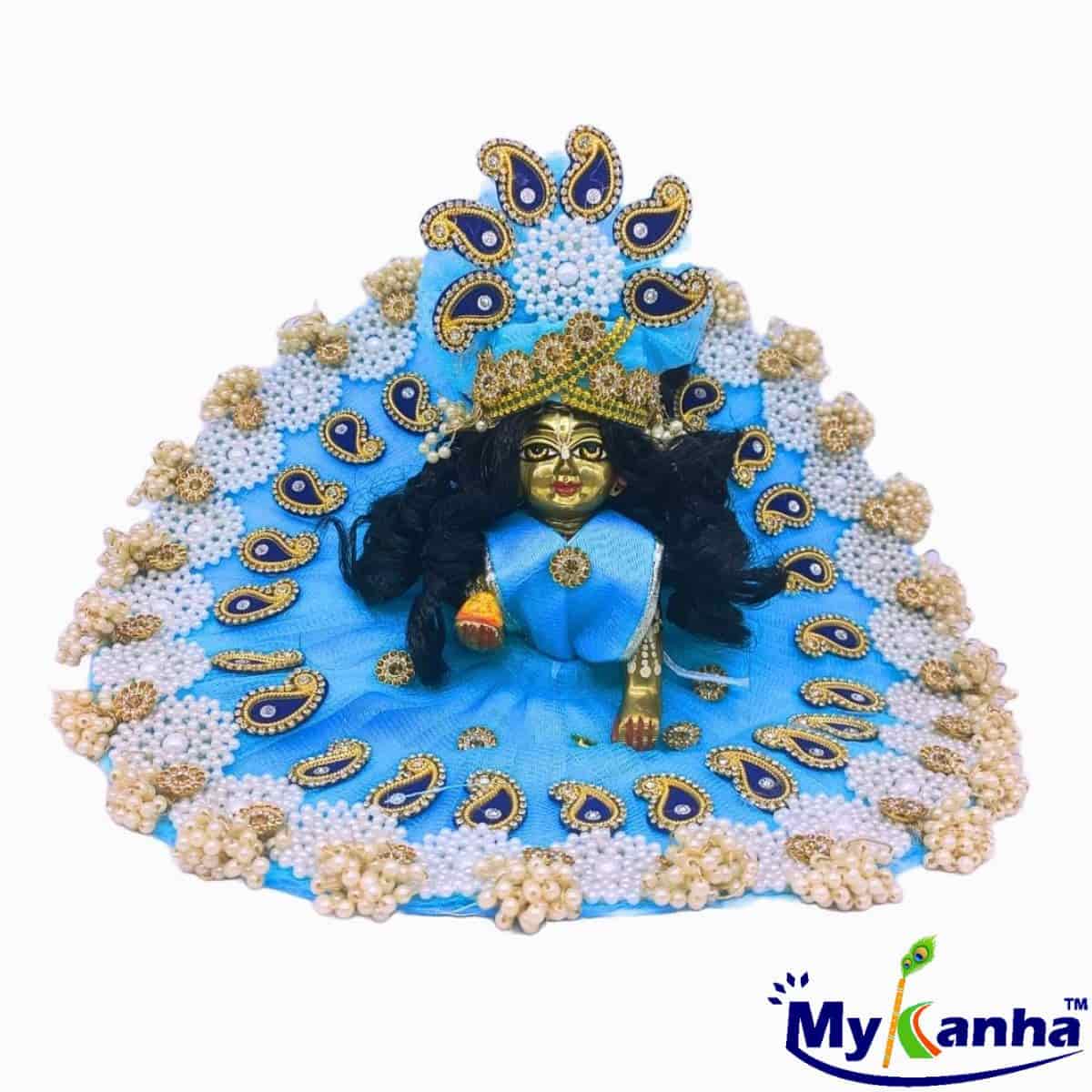 Silk Yellow Laddu Gopal ji Dress, For Home, Size: 4-12 Inch Available at Rs  85/piece in Ajmer