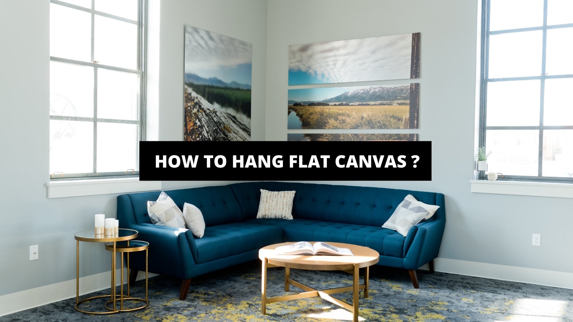 how to hang flat canvas panels