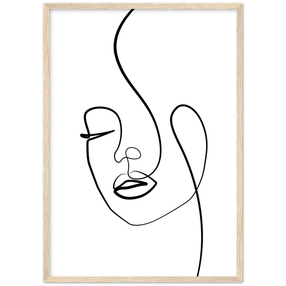 abstract painting face black and white