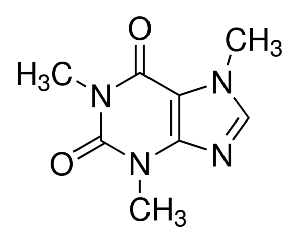 Caffeine anhydrous structure