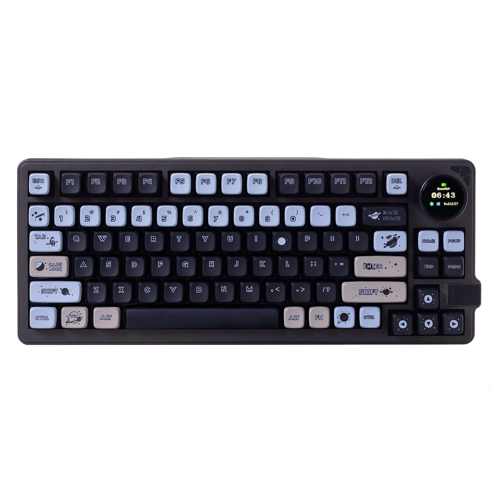 Gamakay LK75 75% Mechanical Keyboard with TFT Smart Display & Knob Grayish Black / Pegasus Switch