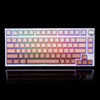 Gamakay 123 Keys Pink Gradient Keycaps Set, OEM Profile Side Hot-Stamping PBT Keycap Set. This picture is showing the lookout of the keycpas in the 75% keyboard 