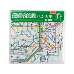 鉄道路線図 ハンカチ 首都圏 日本語