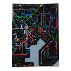 鉄道路線図 クリアファイル 首都圏 日本語 ブラック