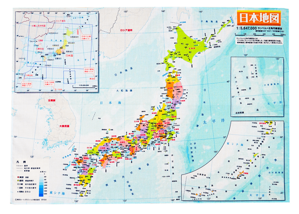 ハンカチ日本地図