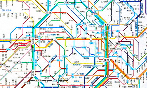 東京の鉄道路線図