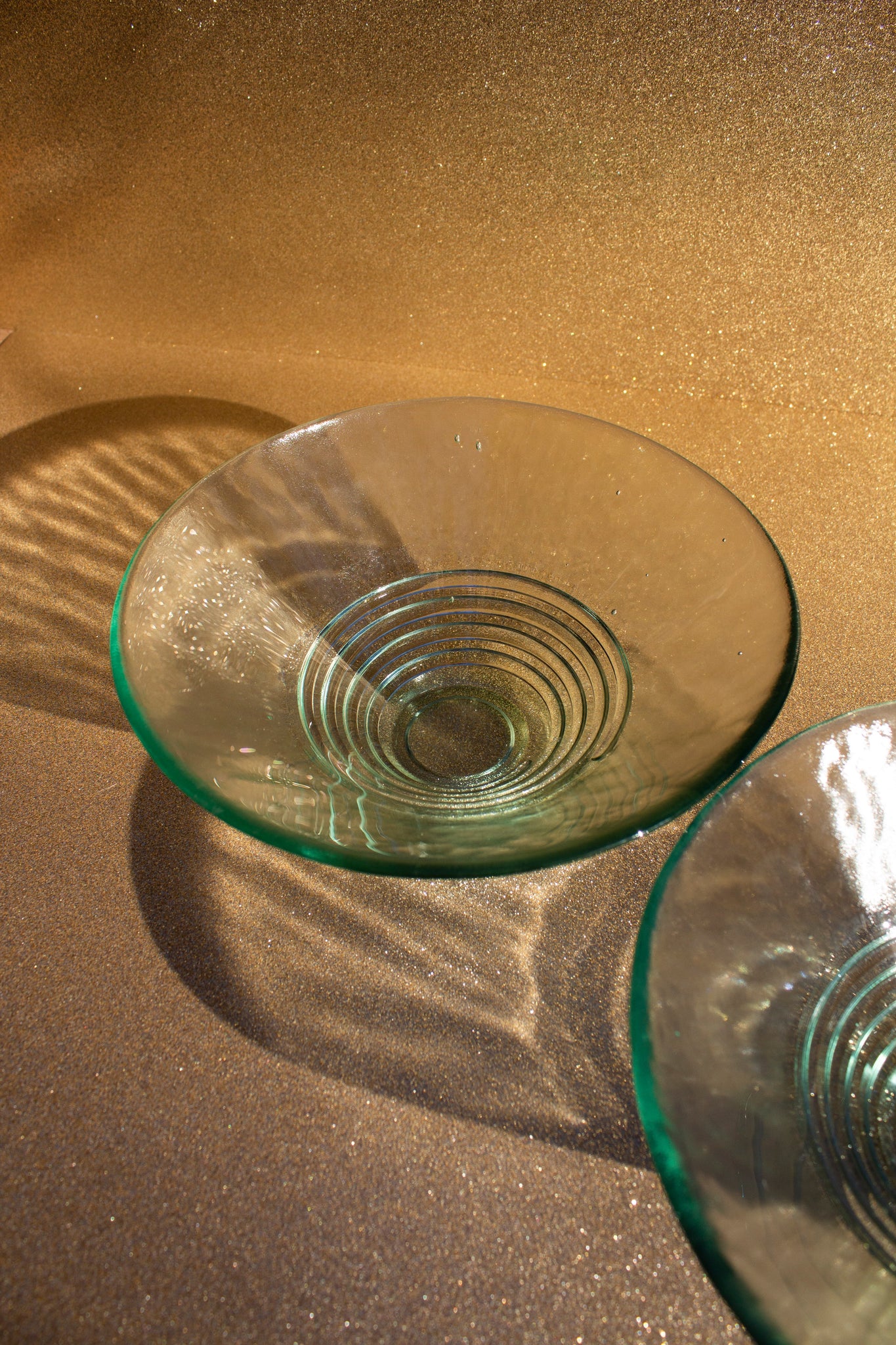 PAIR OF RECYCLED GLASS BOWLS