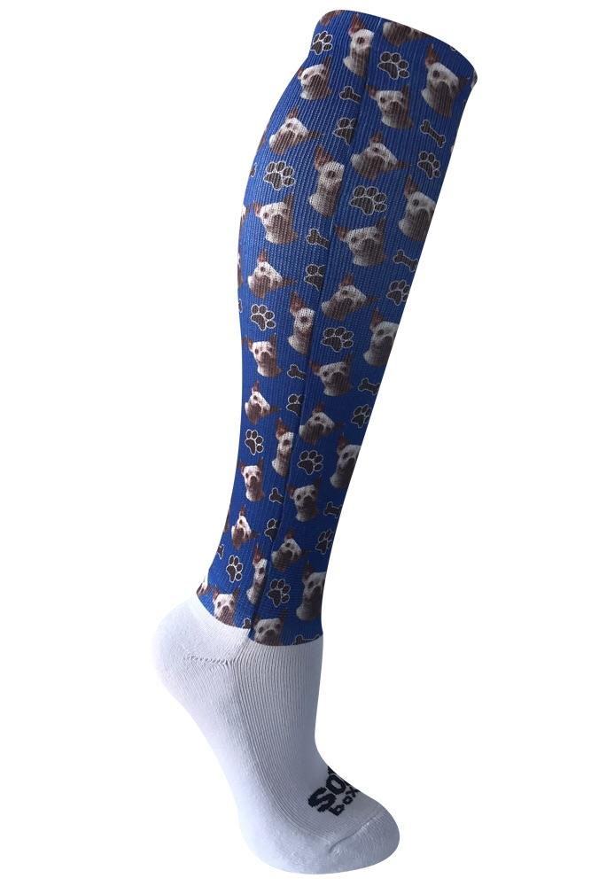 Novelty Custom Big Head Dog Socks- The 