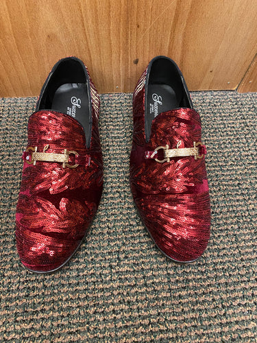 Successos Luggage Sequins Men's Red Bottom Dress Shoes Sizes 7-15