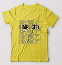Load image into Gallery viewer, Simplicity T-Shirt for Men-S(38 Inches)-Yellow-Ektarfa.online
