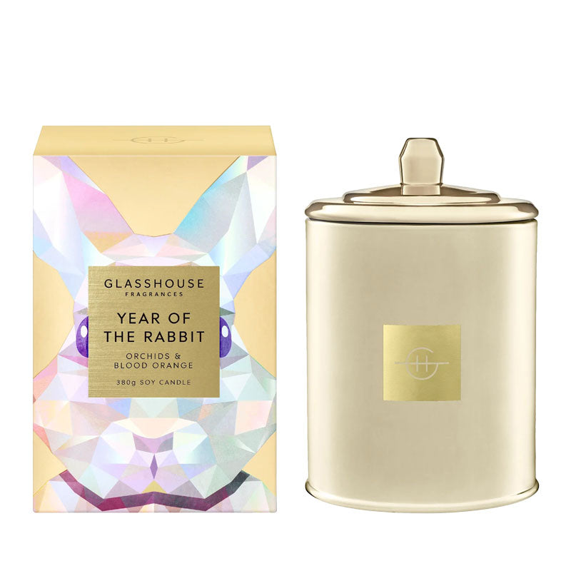 GLASSHOUSE FRAGRANCES Year of the Rabbit 380g Triple Scented Soy Candle