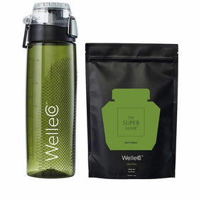 WelleCo Super Elixir Original Refill 300g & Hydrator Bottle Duo