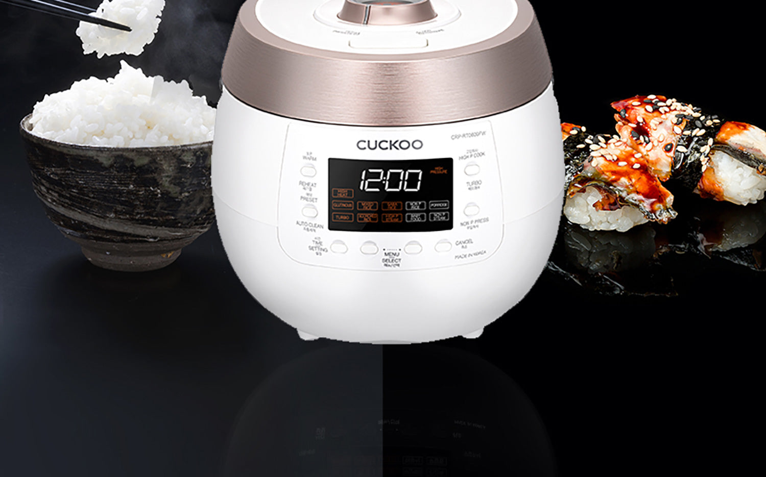 6-Cup (Uncooked) Induction Heating Pressure Rice Cooker, 11 Menu Options, Stainless  Steel Inner Pot, Korea