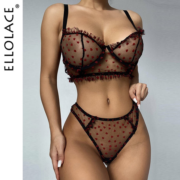 Www Dot Com Sexy - Ellolace Sexy Lingerie Exotic Sets Lace Polka Dot Underwear Set Ruffle â€“  sextoygo