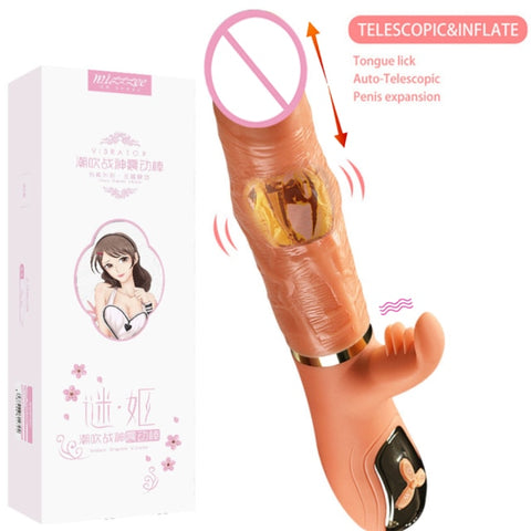 Handheld Thrusting Dildo Vibrator Clit Licking Toys Vagina Stimulation pic
