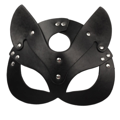 Porn Fetish Head Mask Whip BDSM Bondage Restraints PU Leather Cat Hall â€“  sextoygo