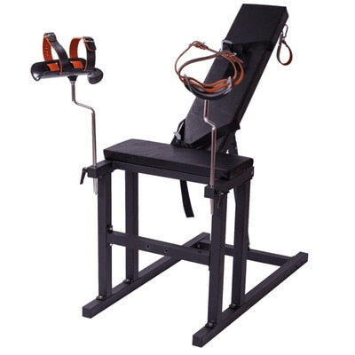 SM female gun machine chair binding bondage sex toys husband and wife picture photo