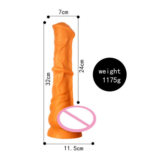 Animal Sex Toy Penis - Sexy HugeDildo Gold Cock Big Dildo Animal Dildos for Woman Masturbator â€“  sextoygo