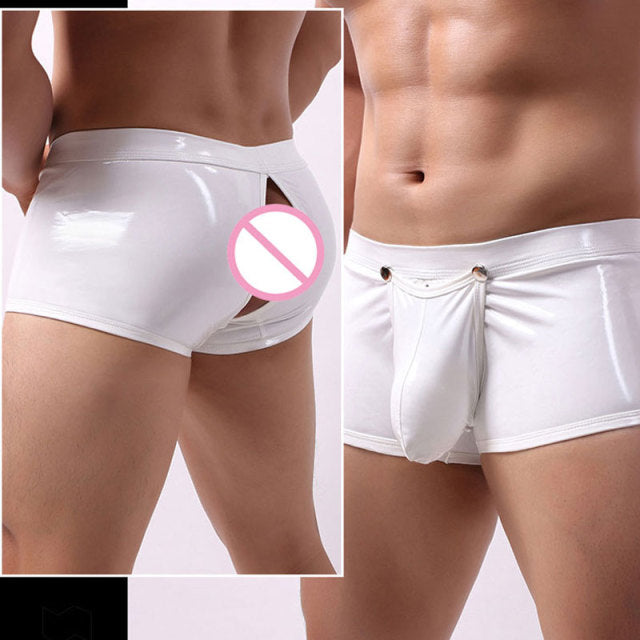 Sexy Panties Sissy Crotchless Panties Penis Pouch Homme Cock Ring Faux –  sextoygo