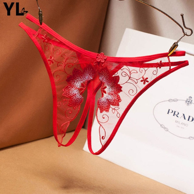 Lingerie Panties Porn - Woman Sexy Panties Erotic Crotchless G-String Porn Lace Transparent Op â€“  sextoygo