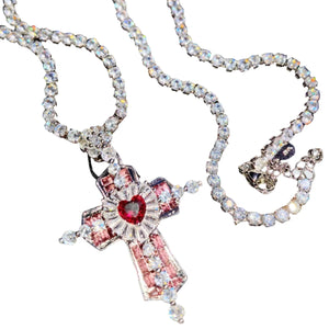 Khaleesi Pink Cross Pendant Necklace - Heircessory - Khaleesi Necklace
