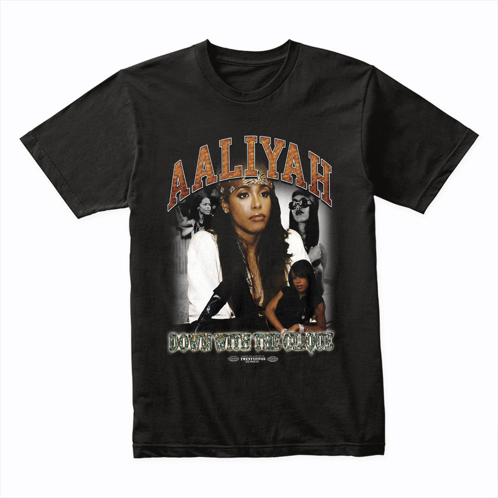 AALIYAH - DOWN WITH THE CLIQUE - VINTAGE BOOTLEG TEE