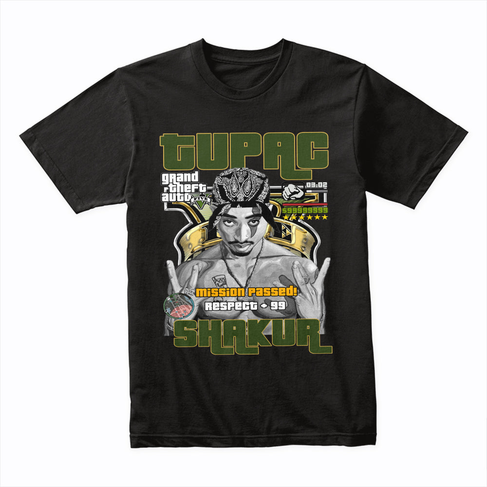 2PAC - GRAND THEFT AUTO - VINTAGE BOOTLEG TEE