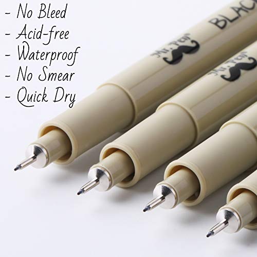 Mr. Pen- Black Fineliners, Fine Point Pens, 0.25mm, 4 Pack, Bible Pens No Bleed, Fine Tip Pens, Ultra Fine Point Pens, Black Fineliner Pens, Black Fine Point Pens, Black Art Pens, Christmas Gifts