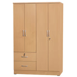 Color_Beech | Better Home Products Luna Modern Wood 4 Doors 2 Drawers Armoire