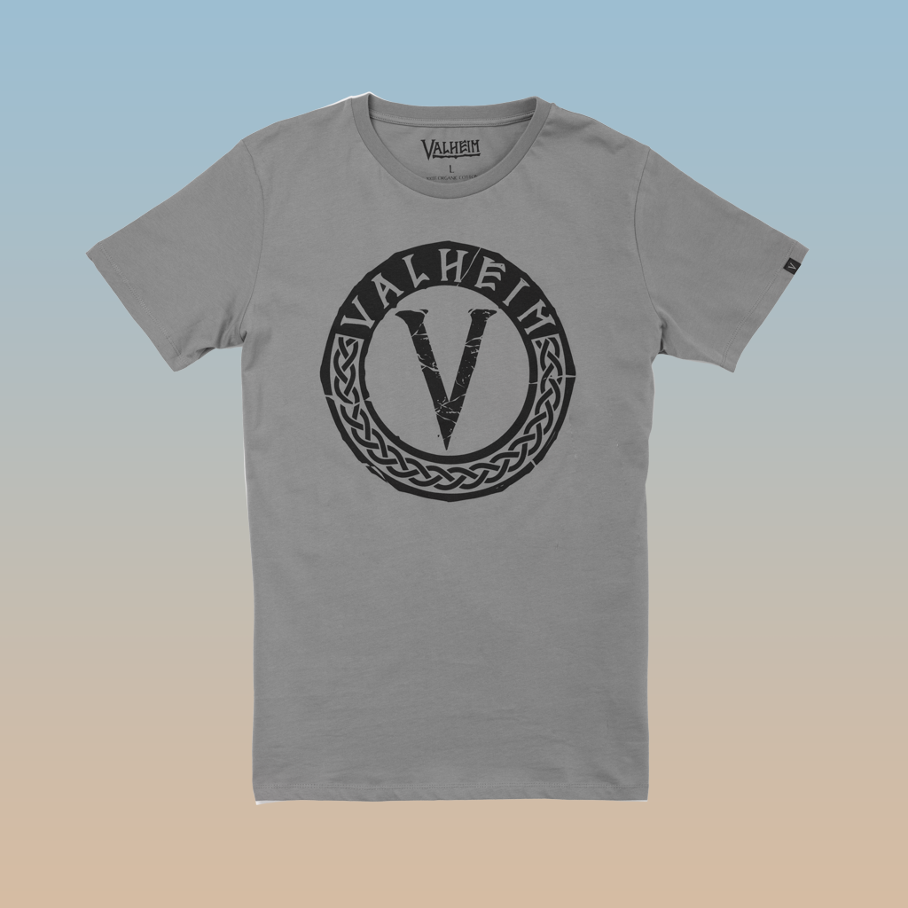 Valheim Emblem, Men’s Tee, Grey - Official Valheim Merch Store product image