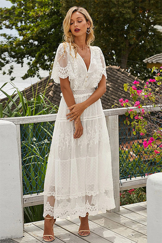 quemado Europa No se mueve Vestido Blanco Boho Ibiza | Moda Ibicenca