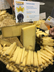 Display of cut Tarentaise Reserve at American Cheese Society conferece