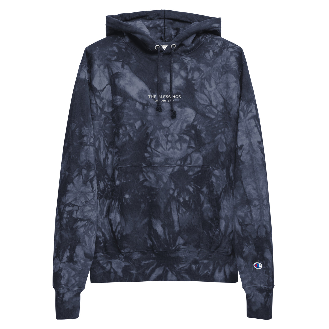 champion blue tie dye hoodie