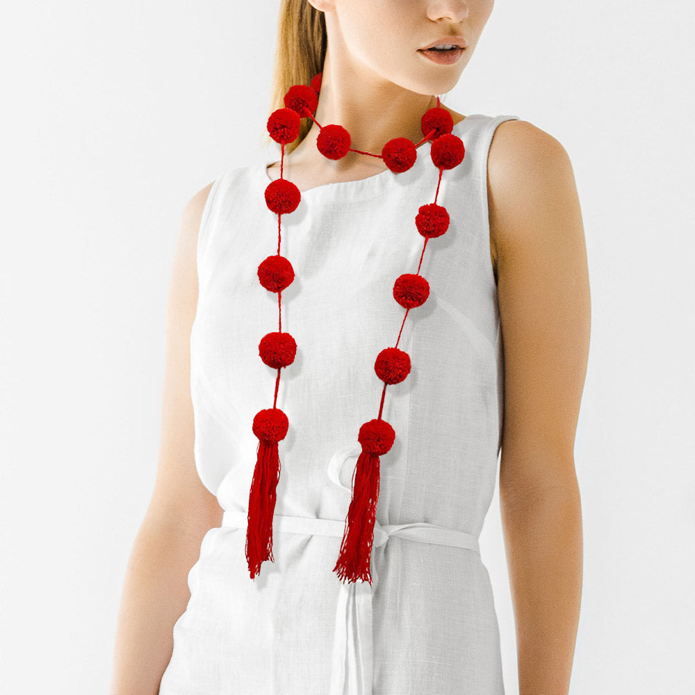 Pom Pom Necklace